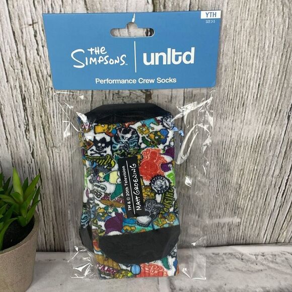 Lacrosse Unltd Limited Edition Simpsons Sock Youth Size 3-5 - Picture 2 of 6